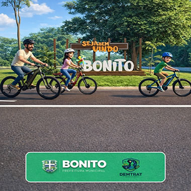 Arte institucional - Bonito MS - Bicicletas elétricas e veículos autopropelidos